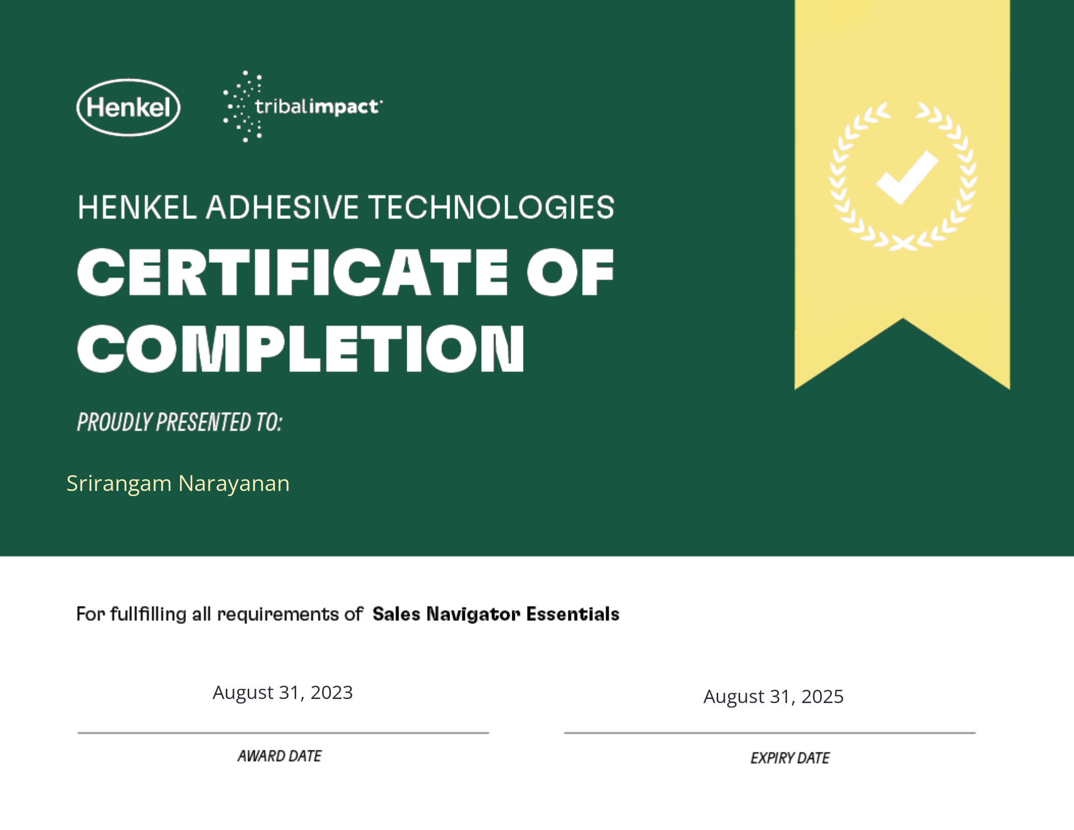 Narayanan S R Regional Sales Manager Henkel Adhesives Technologies